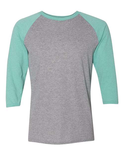 JERZEES Unisex Triblend Three-Quarter Raglan Baseball T-Shirt