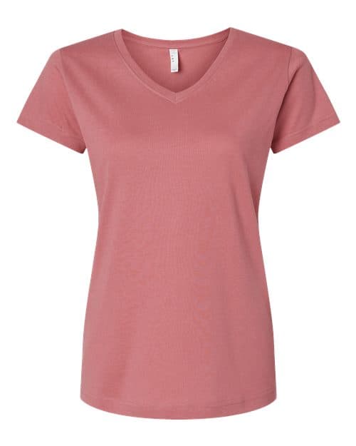 LAT Women's Fine Jersey V-Neck Tee