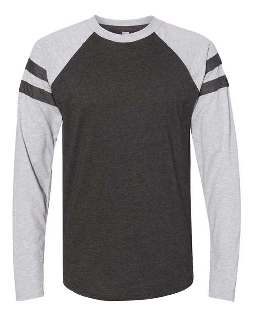 LAT Unisex Fine Jersey Mash Up Long Sleeve Tee