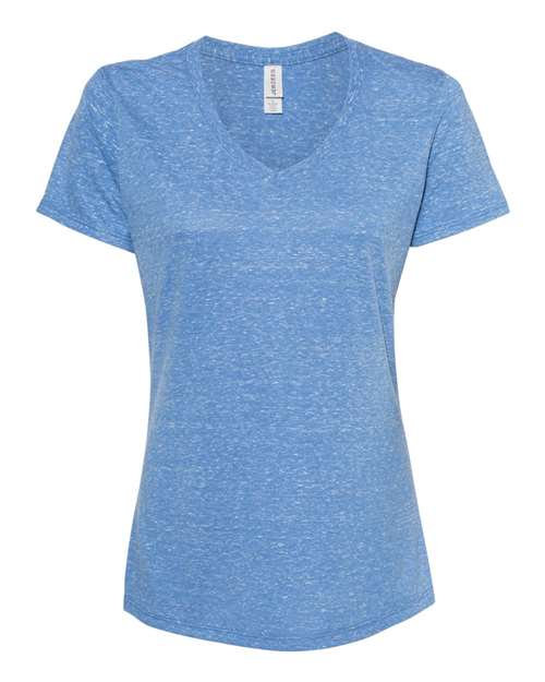 JERZEES Women's Snow Heather Jersey V-Neck T-Shirt