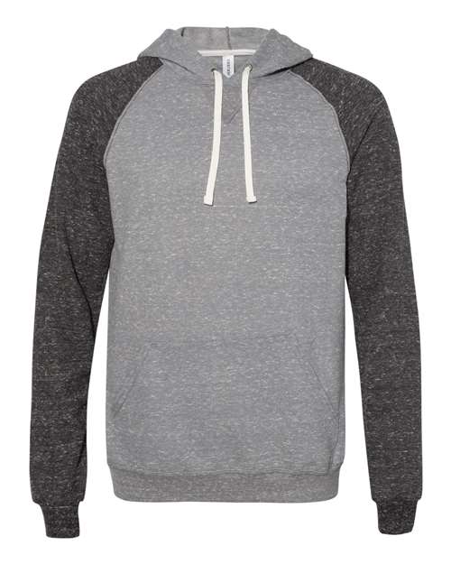 JERZEES Unisex Snow Heather French Terry Raglan Hooded Sweatshirt