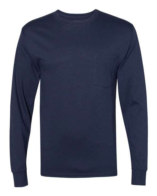 Hanes Unisex Workwear Long Sleeve Pocket T-Shirt