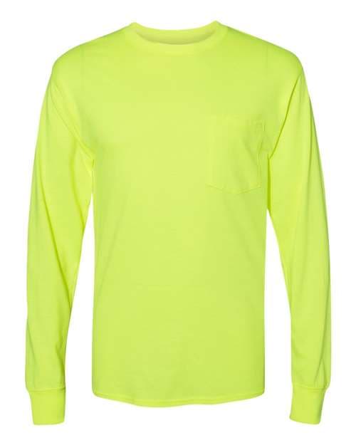 Hanes Unisex Workwear Long Sleeve Pocket T-Shirt