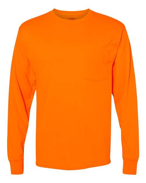 Hanes Unisex Workwear Long Sleeve Pocket T-Shirt