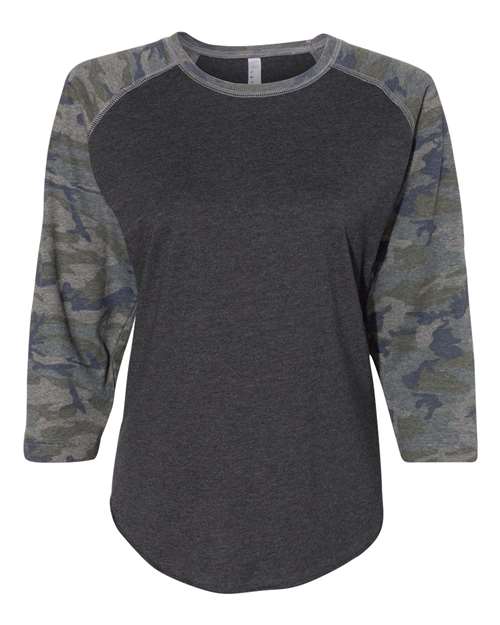 LAT Women's Baseball Fine Jersey Three-Quarter Sleeve Tee