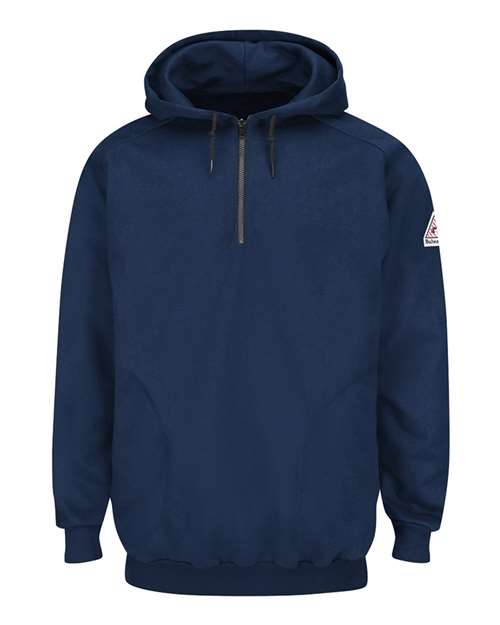 Bulwark Men's Flame Resistant Quarter-Zip Hooded Sweatshirt