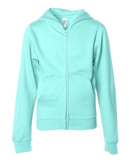 Independent Trading Co. Youth Midweight Full-Zip Hooded Sweatshirt