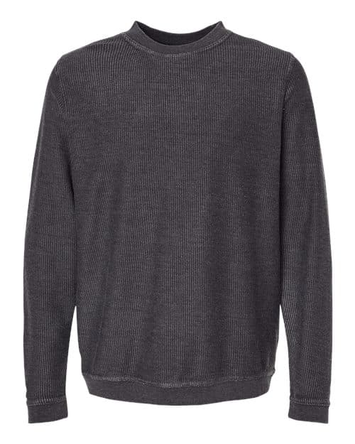 Boxercraft Unisex Corded Crewneck Sweatshirt in Black
