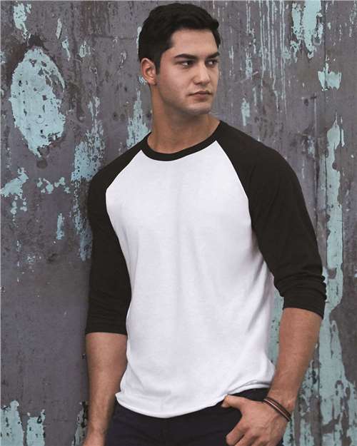 JERZEES Premium Blend Ringspun Three-Quarter Sleeve Raglan Baseball T-Shirt