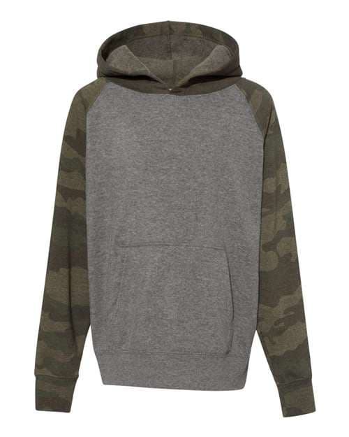 Independent Trading Co. Youth Lightweight Special Blend Raglan Hooded Sweatshirt