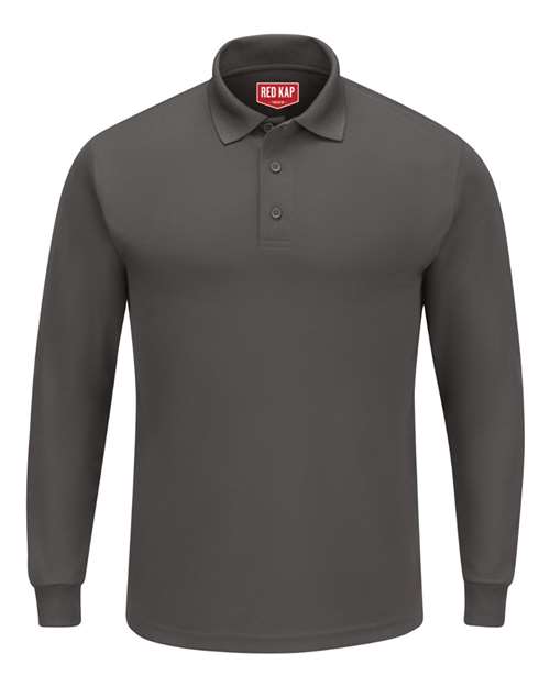 Red Kap Men's Long Sleeve Performance Knit Polo