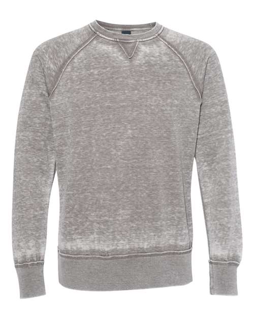 J. America Men's Vintage Zen Fleece Crewneck Sweatshirt in Cement