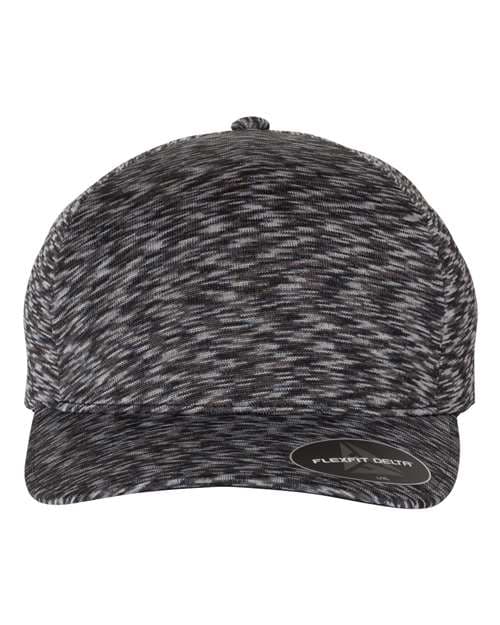 Flexfit Delta® Seamless Unipanel Cap in Mélange Black