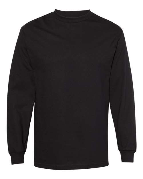 American Apparel Unisex Heavyweight Cotton Long Sleeve Tee in Black