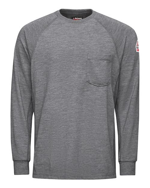 Bulwark Men's Long Sleeve Performance T-Shirt - CoolTouch®2 in Grey