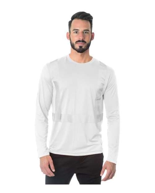 Bayside Unisex USA-Made Hi-Visibility Long Sleeve Performance T-Shirt - Segmented Tape