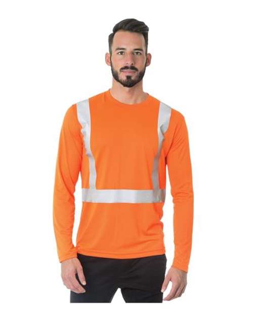 Bayside Men's USA-Made Hi-Visibility Long Sleeve Performance T-Shirt