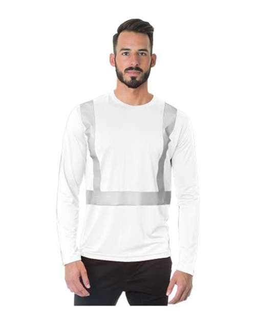Bayside Men's USA-Made Hi-Visibility Long Sleeve Performance T-Shirt