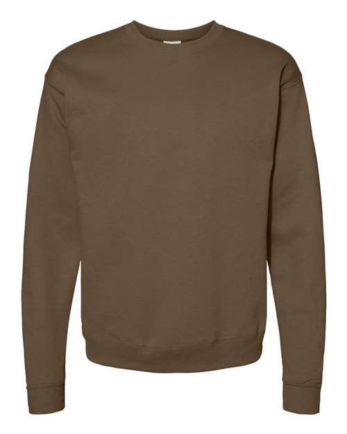 Hanes Unisex EcoSmart® Crewneck Sweatshirt in Army Brown