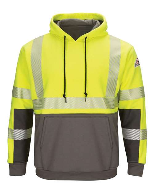 Bulwark Men's Hi-Visibility Color-Blocked Hooded Sweatshirt