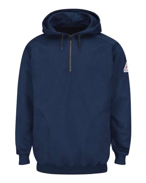 Bulwark Men's Tall Flame Resistant Quarter-Zip Hooded Sweatshirt