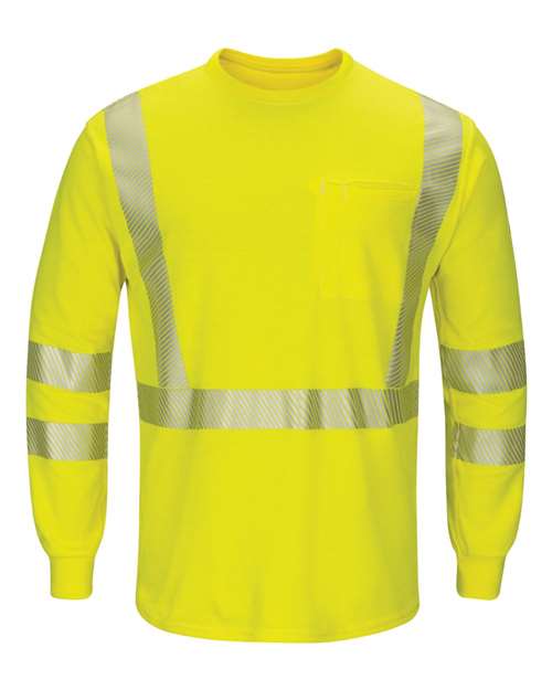Bulwark Men's Tall Hi-Visibility Lightweight Long Sleeve T-Shirt