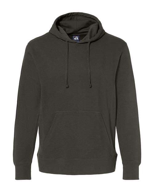 J. America Men's Ripple Fleece Hooded Sweatshirt in Black