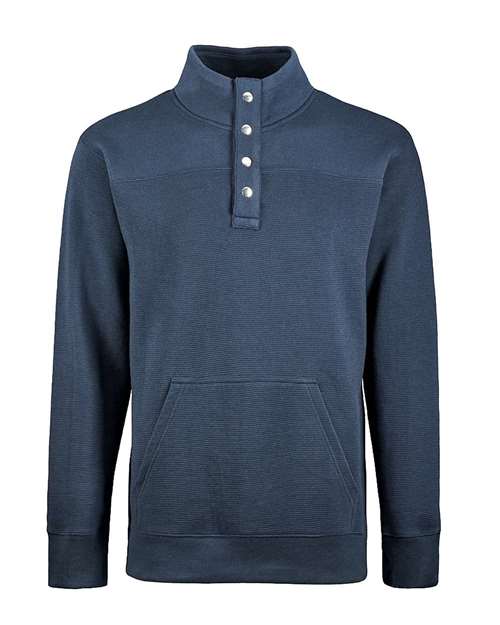 J. America Men's Ripple Fleece Snap Sweatshirt
