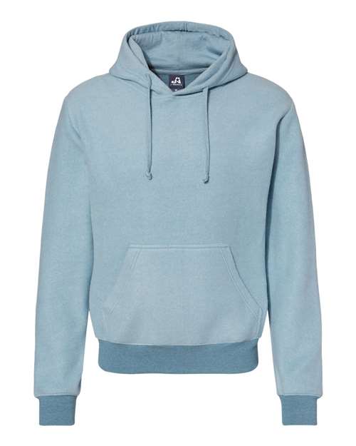 J. America Men's Flip Side Fleece Hooded Sweatshirt in Chambray Heather