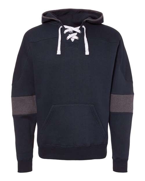 J. America Men's Sport Lace Colorblocked Fleece Hooded Sweatshirt
