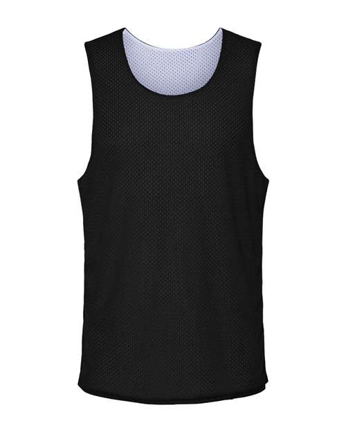 C2 Sport Men's Reversible Mesh Tank in Black/ White