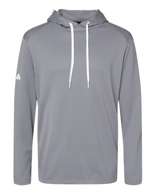 Adidas Men's Textured Mixed Media Midweight Hooded Sweatshirt