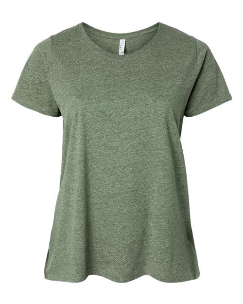 LAT Women's Curvy Collection Fine Jersey Tee in Bamboo Blackout