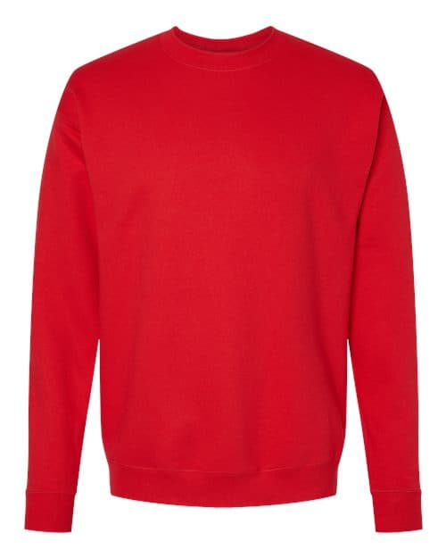 Hanes Unisex Perfect Sweats Crewneck Sweatshirt in Athletic Red