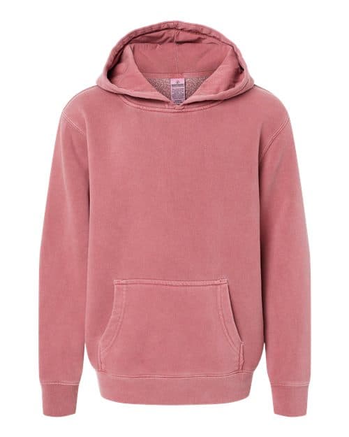 Independent Trading Co. Youth Midweight Pigment-Dyed Hooded Sweatshirt