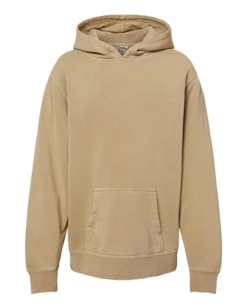 Independent Trading Co. Youth Midweight Pigment-Dyed Hooded Sweatshirt