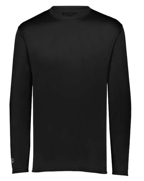 Holloway Youth Momentum Long Sleeve T-Shirt in Black