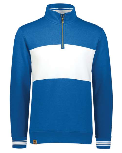 Holloway Men's All-American Fleece Colorblocked Quarter-Zip Sweatshirt