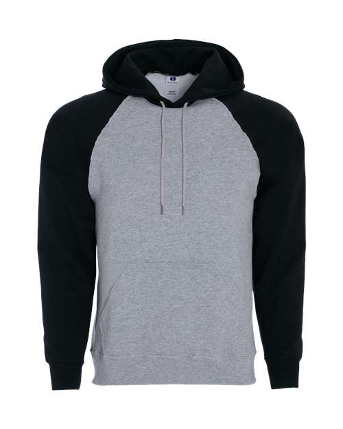 Holloway Men's Athletic Fleece Banner Hooded Sweatshirt in Athletic Heather/ Black
