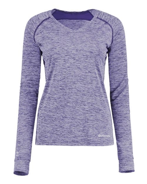 Holloway Women's Electrify CoolCore® Long Sleeve V-Neck T-Shirt