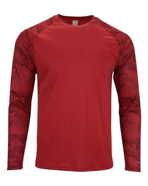 Paragon Unisex Cayman Performance Camo Colorblocked Long Sleeve T-Shirt