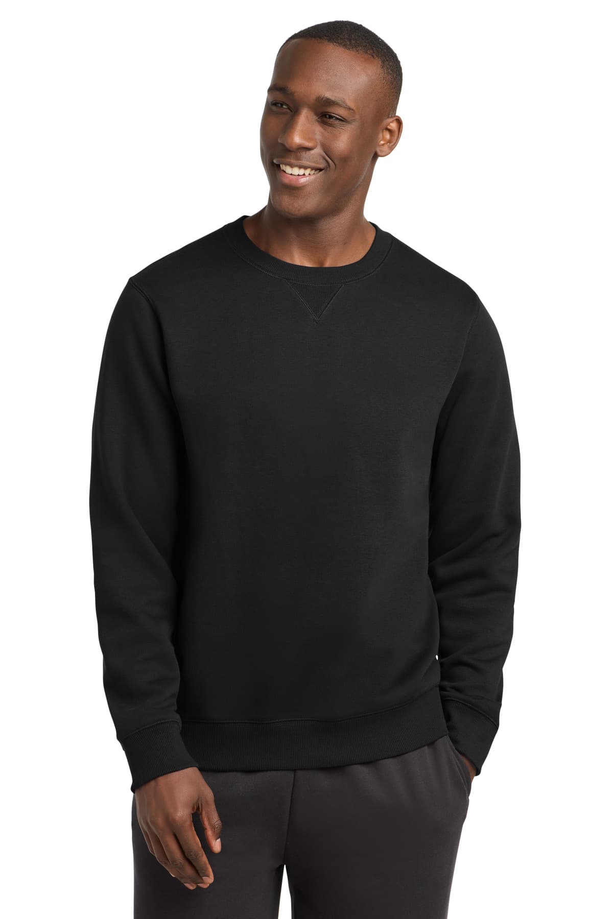 Sport-Tek Sport-Tek Crewneck Sweatshirt. ST266 in Black