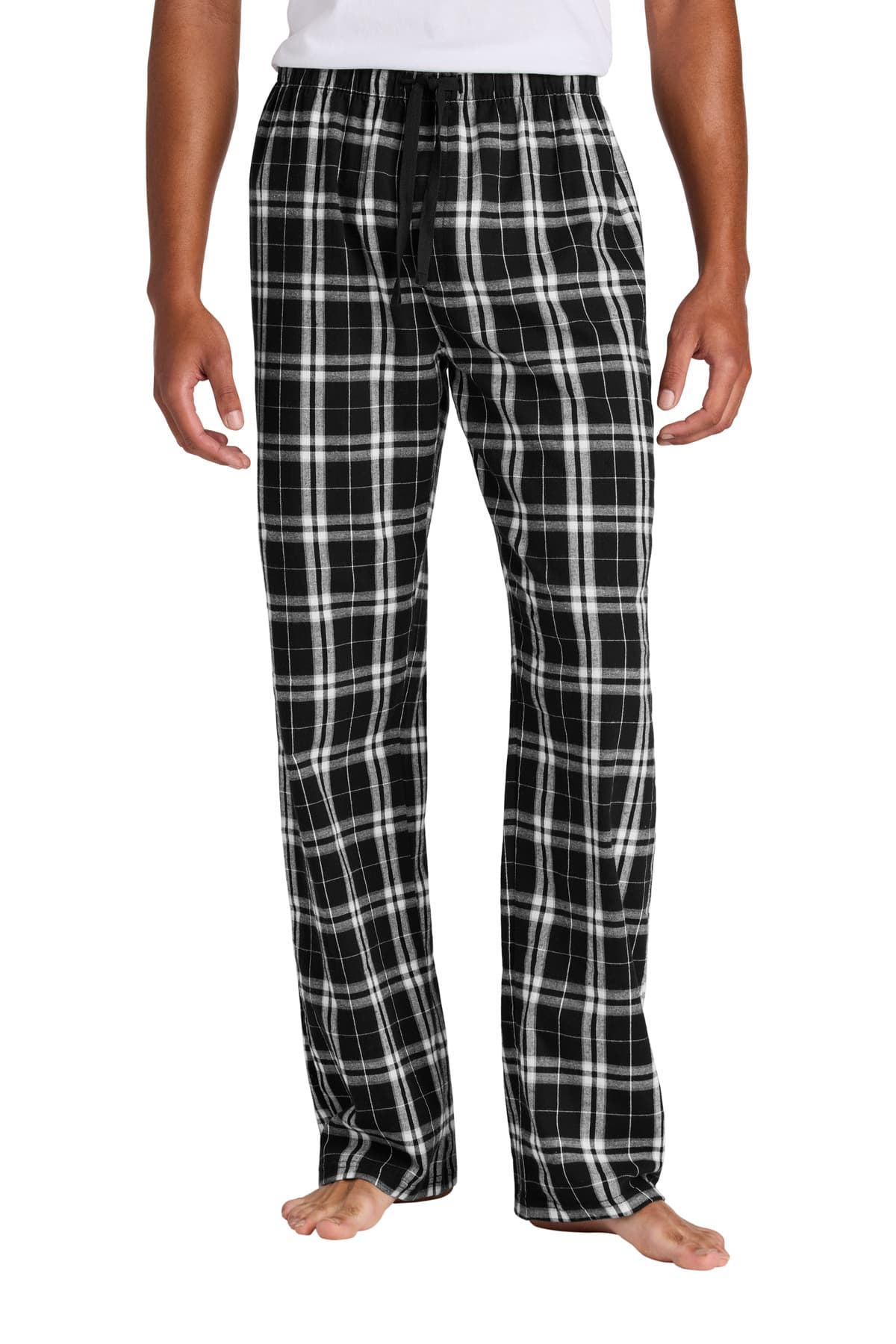 District District Flannel Plaid Pant. DT1800 in Black