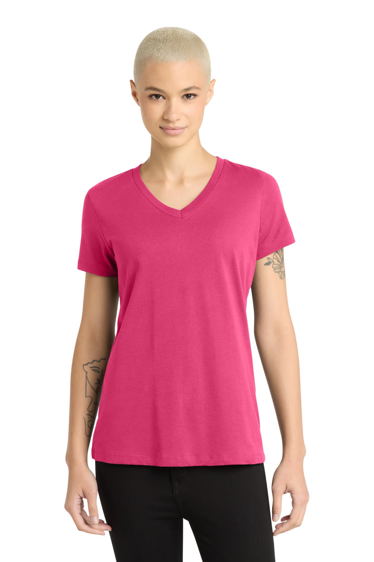 District District - Women's Perfect Weight V-Neck Tee. DM1170L