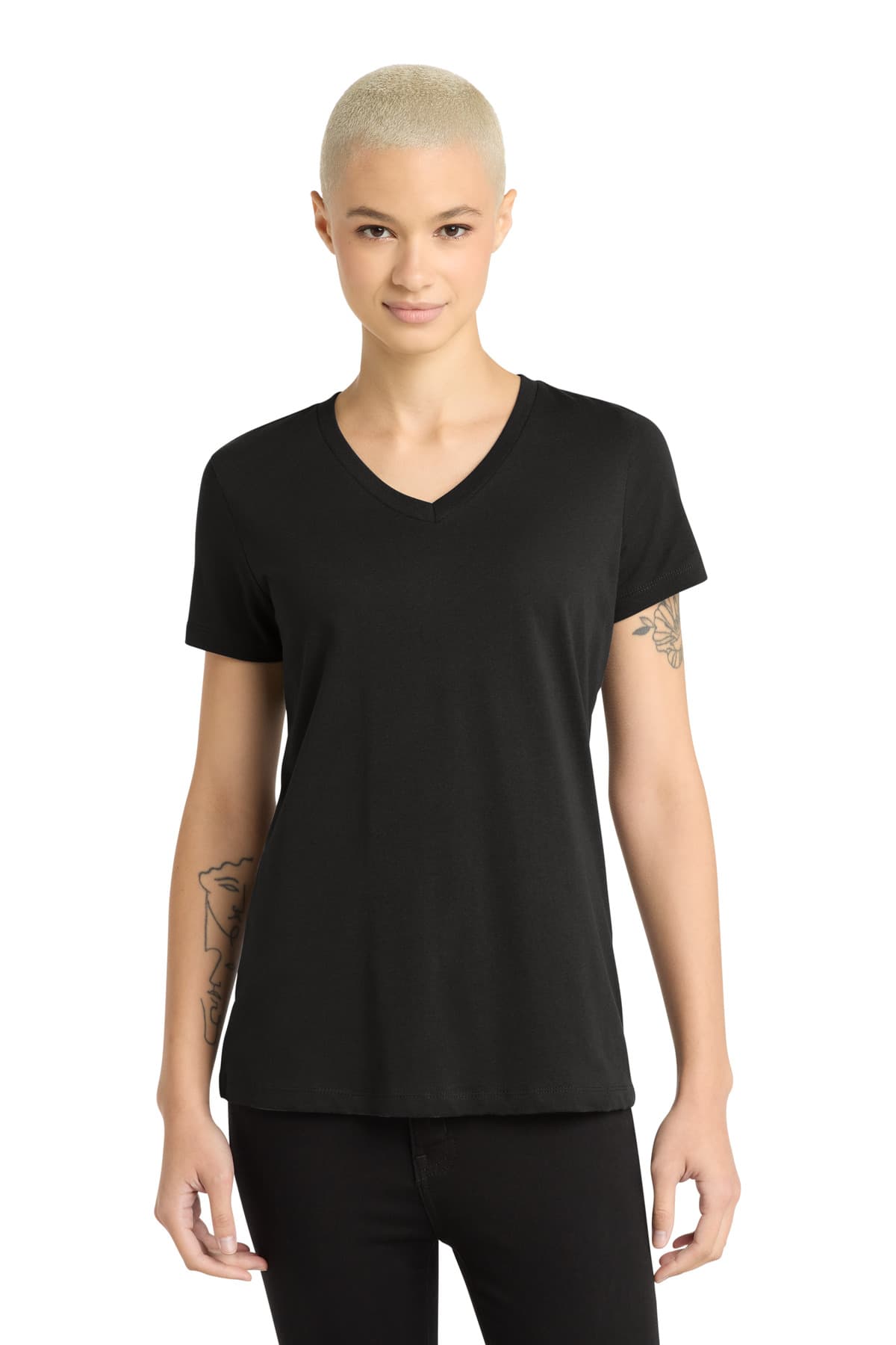 District District - Women's Perfect Weight V-Neck Tee. DM1170L