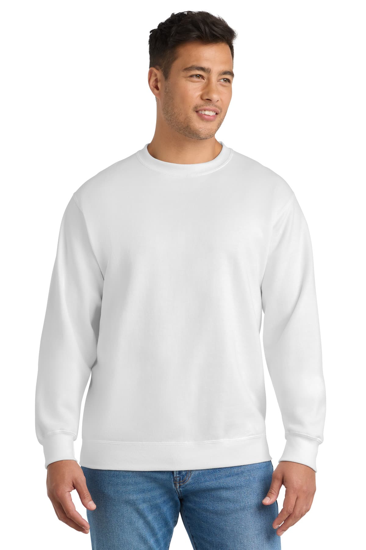 Port & Company Port & Co Essential Fleece Crewneck Sweatshirt.  PC90 in White