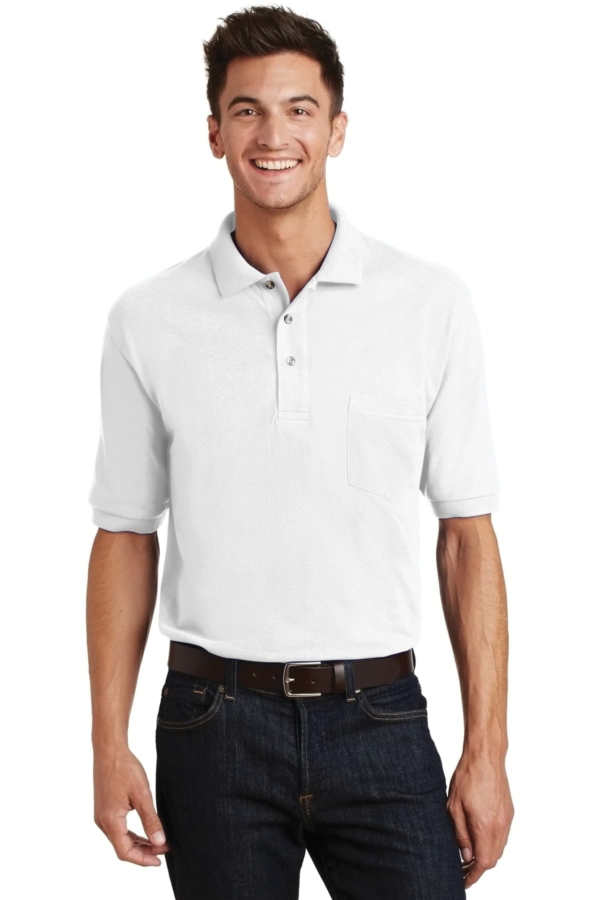 Port Authority Port Authority Heavyweight Cotton Pique Polo with Pocket.  K420P