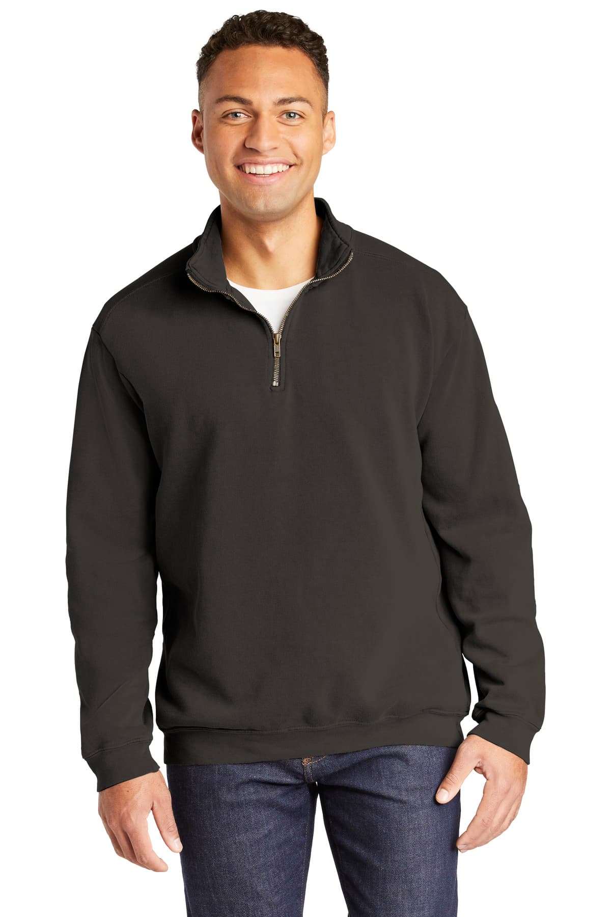 Comfort Colors COMFORT COLORS  Ring Spun 1/4-Zip Sweatshirt. 1580 in Pepper