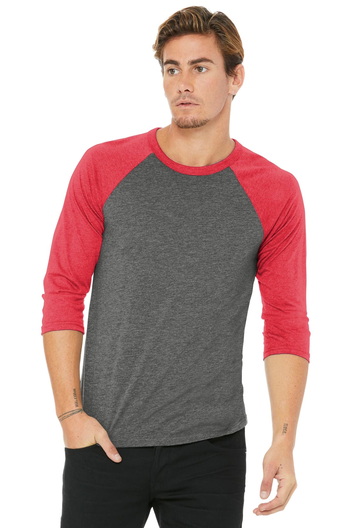 Bella + Canvas BELLA+CANVAS  Unisex 3/4-Sleeve Baseball Tee. BC3200