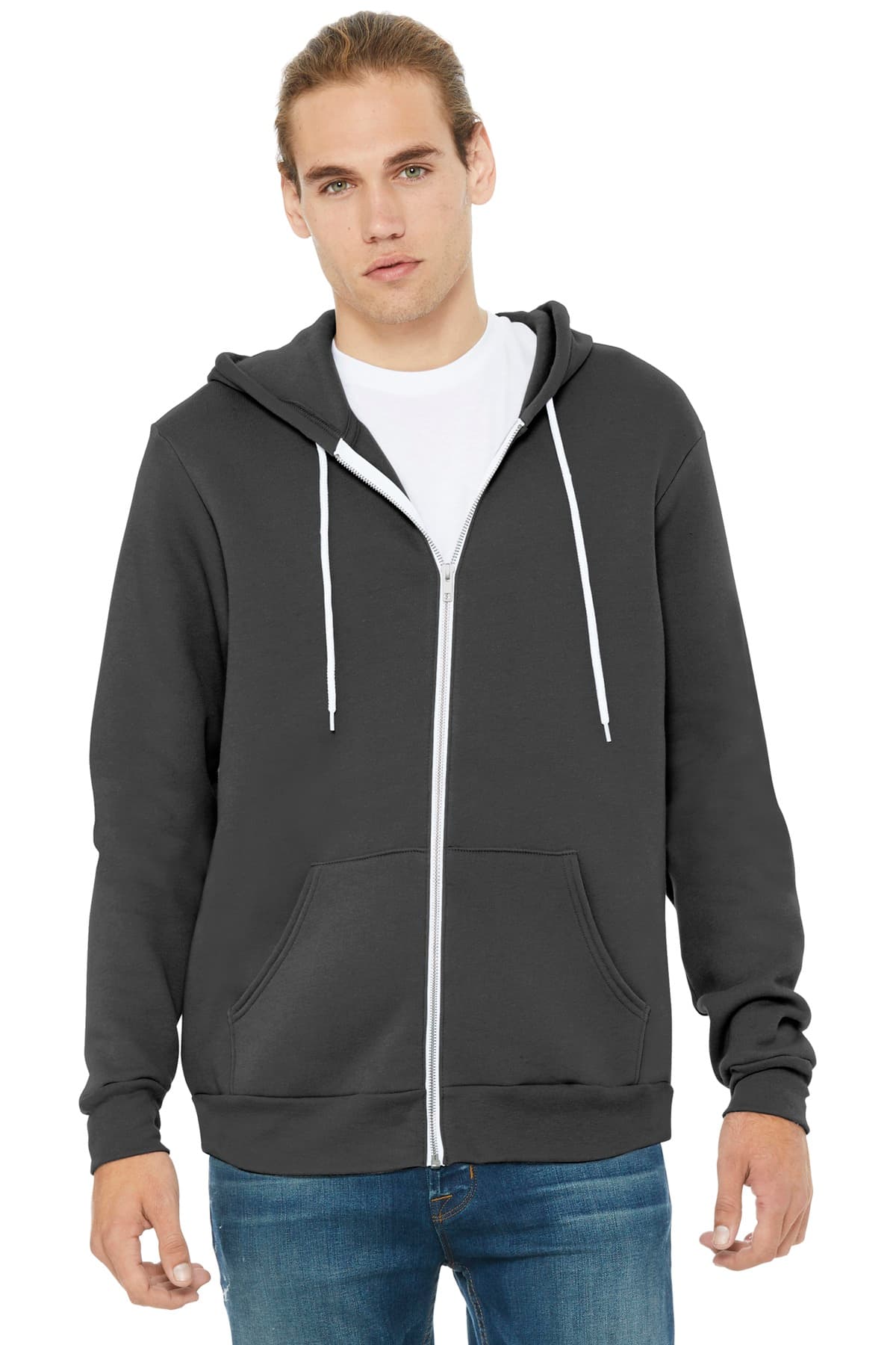Bella + Canvas BELLA+CANVAS  Unisex Sponge Fleece Full-Zip Hoodie. BC3739 in Asphalt